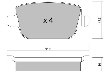 Комплект тормозных колодок AISIN BPFO-2001